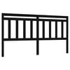 vidaXL T&ecirc;te de lit Noir 186x4x100 cm Bois massif de pin