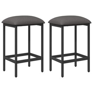 vidaXL Tabouret de bar 2 pc Gris clair 40 x 32 x 74 cm