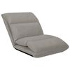 vidaXL Chaise pliable de sol Gris clair Microfibre