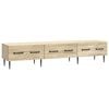 vidaXL Meuble TV Ch&ecirc;ne Sonoma 147 x 34,5 x 30 cm Bois d'ing&eacute;nierie