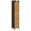 vidaXL Haut Armoire Ch&ecirc;ne noir 34,5 x 34 x 180 cm Bois d'ing&eacute;nierie