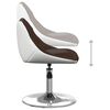 vidaXL Tabouret de bar Marron et blanc Similicuir