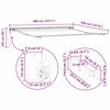 vidaXL Cadre d'auvent Blanc 400 &times; 350 cm Aluminium