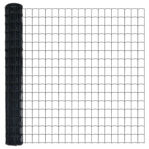 vidaXL Clôture Euro Gris 1.6 x 10 m Fer revêtu de PVC