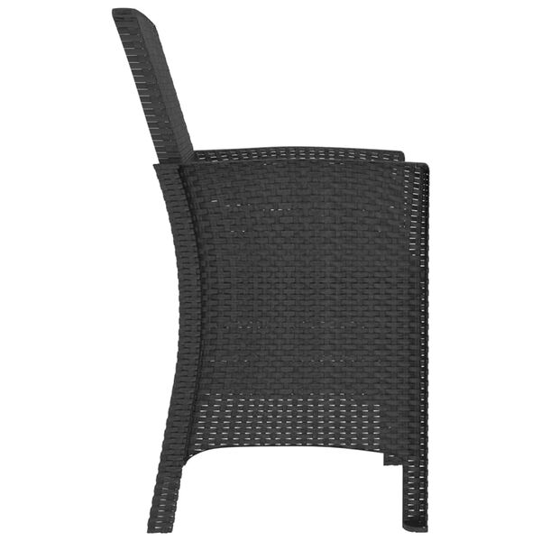 vidaXL Chaise de jardin avec coussin Rotin PP Graphite