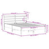 vidaXL Cadre de lit sans matelas blanc 160x200 cm bois de pin massif