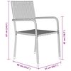 vidaXL Ensemble de salle &agrave; manger pour jardin 5 pcs Noir polyrotin