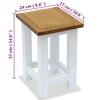 vidaXL Tables d'appoint 2 pcs 27 x 24 x 37 cm bois de chêne massif