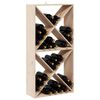 vidaXL &Eacute;tag&egrave;re &agrave; vin 2 pcs Naturel 62 x 25 x 62 cm Pin massif