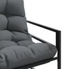 vidaXL Banc de jardin avec coussin anthracite 113 cm acier