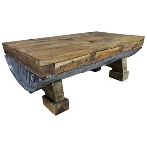 vidaXL Table basse bois de r&eacute;cup&eacute;ration m&eacute;lang&eacute; 90x50x35 cm