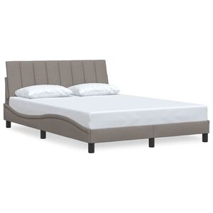 vidaXL Cadre de lit sans matelas Hanko taupe 120x200 cm tissu