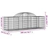 vidaXL Paniers &agrave; gabions arqu&eacute;s 10 pcs 200x50x60/80 cm Fer galvanis&eacute;