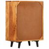 vidaXL Commode 55x30x75 cm bois d'acacia massif et m&eacute;tal
