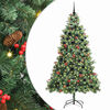 vidaXL Sapin de No&euml;l artificiel 300 LED Blanc chaud PVC et m&eacute;tal Vert