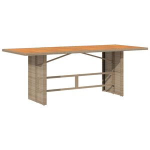 vidaXL Table de jardin avec dessus en bois d'acacia beige 190x80x74 cm