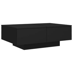 vidaXL Table basse Noir 90x60x31 cm Bois d&rsquo;ing&eacute;nierie