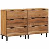 vidaXL Ensemble de buffet 2 pc 120 x 33 x 75 cm Bois d'Acacia Massif