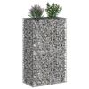 vidaXL Lit sur&eacute;lev&eacute; gabion Argent&eacute; 90 x 50 x 150 cm Acier galvanis&eacute;