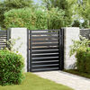 vidaXL Portail de jardin verrouillable noir 100x100 cm aluminium