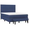 vidaXL Sommier &agrave; lattes de lit avec matelas Bleu 140x200 cm Tissu
