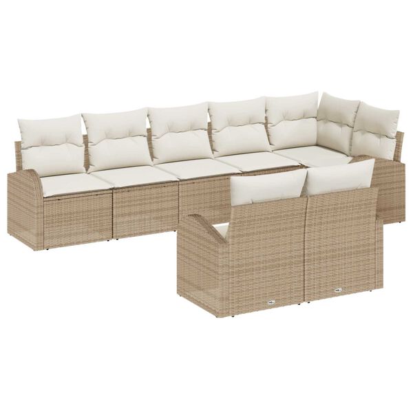 vidaXL Ensemble de canapé de jardin Beige et crème 55 x 55 x 37 cm