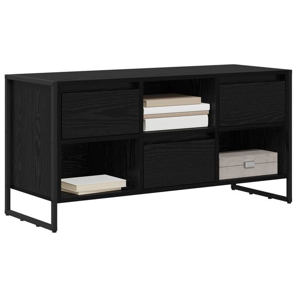 vidaXL Meuble TV Chêne noir 100 x 36 x 49,5 cm Bois d'ingénierie