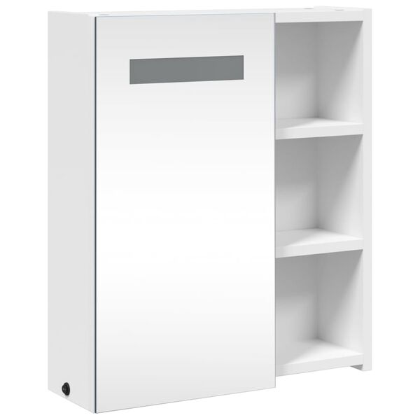 vidaXL Armoire de salle de bain à miroir avec LED blanc 45x13x52 cm