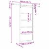 vidaXL Porte coulissante Marron 100 x 208 cm Bois de pin massif