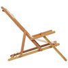 vidaXL Chaise pliable de plage beige bois massif d'eucalyptus et tissu