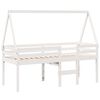 vidaXL Lit haut sans matelas blanc 90x200 cm bois de pin massif