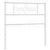 vidaXL T&ecirc;te de lit de remplacement m&eacute;tal blanc 100 cm