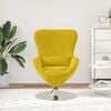 vidaXL Fauteuil &oelig;uf Jaune Velours