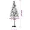 vidaXL Sapin de No&euml;l artificiel avec support Blanc 71 x 71 x 150 cm
