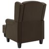 vidaXL Fauteuil avec repose-pied Marron Tissu