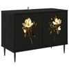 vidaXL Meuble TV BREMEN 69 x 33 x 50,5 cm Ch&ecirc;ne noir Bois d'ing&eacute;nierie