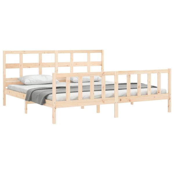 vidaXL Cadre de lit sans matelas 200x200 cm bois massif de pin