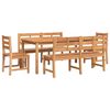 vidaXL Ensemble &agrave; manger de jardin 5pcs Bois de teck massif