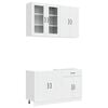 vidaXL Unit&eacute; de cuisine LUCCA 4 pc Blanc brillant Bois d'ing&eacute;nierie