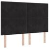 vidaXL T&ecirc;te de lit LED avec bandes LED Noir 144 cm Velours