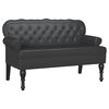 vidaXL Banc Chesterfield Noir 119,5 x 64,5 x 75 cm Cuir synth&eacute;tique