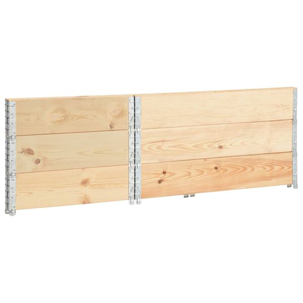 vidaXL Colliers de palette 3 pcs 80x120 cm Bois de pin solide
