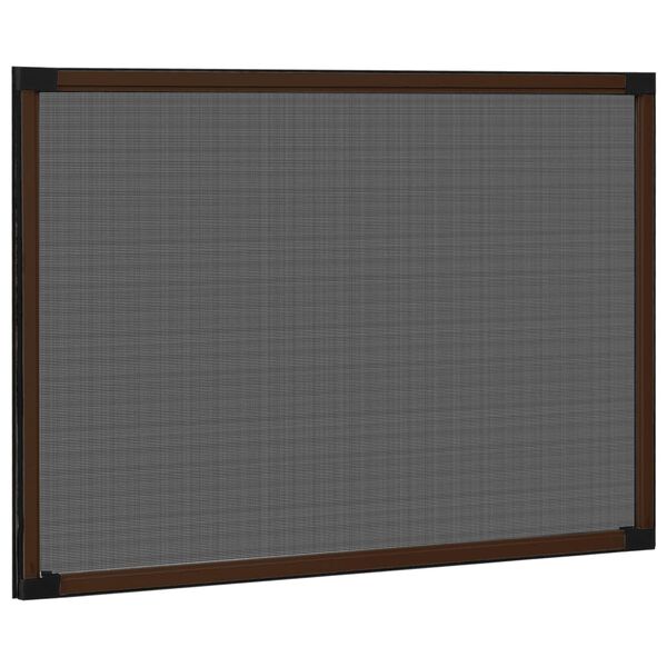 vidaXL Moustiquaire extensible pour fen&ecirc;tres Marron (75-143)x50 cm