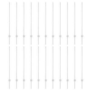 vidaXL Poteau de cl&ocirc;ture ench&acirc;ss&eacute; 22 pi&egrave;ces Argent&eacute; 160 cm