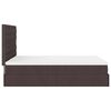 VidaXL Cadre de lit ottoman avec matelas marron fonc&eacute; 140x190 cm tissu