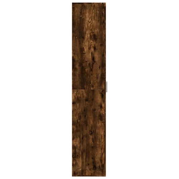 vidaXL Buffet haut chêne fumé 60x35x180 cm bois d'ingénierie
