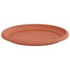 vidaXL Plateau &agrave; fleurs rond 24 pcs Rouge brique &Oslash; 27 x 2,5 cm