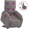 vidaXL Fauteuil inclinable de massage Taupe Tissu
