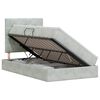 vidaXL Lit avec rangement et matelas Gris clair 120 x 200 cm Velours