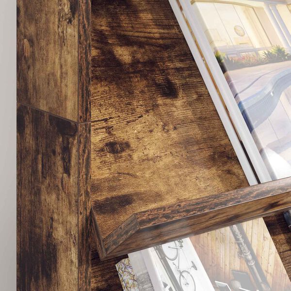 vidaXL &Eacute;tag&egrave;re &agrave; magazines avec &eacute;tag&egrave;re Ch&ecirc;ne fum&eacute; 70 x 41 x 126 cm